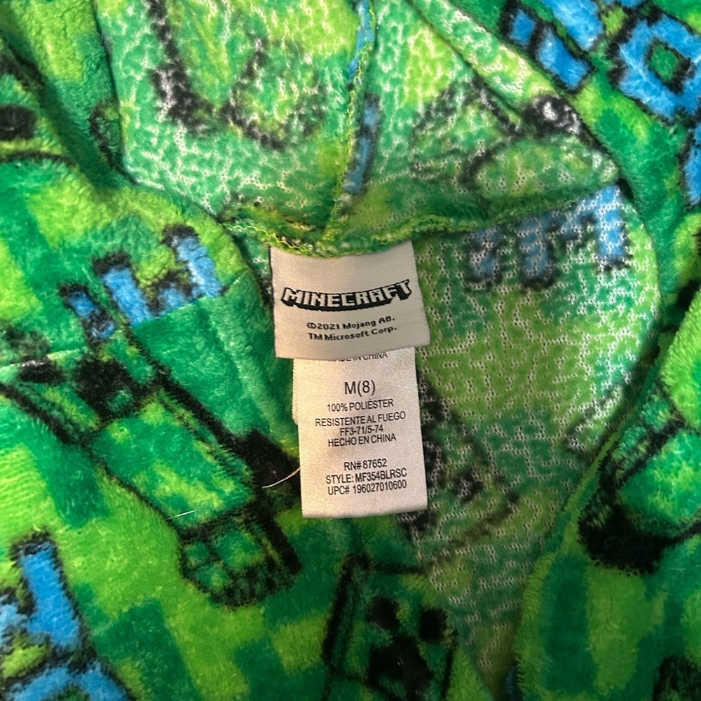 Minecraft Green Creeper Blanket